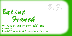 balint franek business card